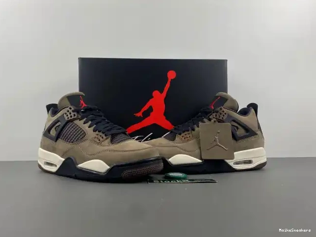 MaikeSneakers AJ4-882335 4 Brown x TS Scott Air Retro Travis Jordan 0605